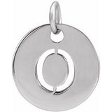 Sterling Silver Initial O Pendant Siddiqui Jewelers