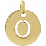 18K Yellow Gold-Plated Sterling Silver Initial O Pendant Siddiqui Jewelers