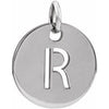 14K White Initial R Pendant Siddiqui Jewelers