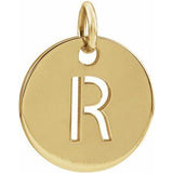 14K Yellow Initial R Pendant Siddiqui Jewelers