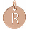 18K Rose Gold-Plated Sterling Silver Initial R Pendant Siddiqui Jewelers