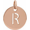 14K Rose Initial R Pendant Siddiqui Jewelers