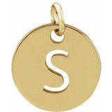 14K Yellow Initial S Pendant Siddiqui Jewelers