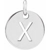 Sterling Silver Initial X Pendant Siddiqui Jewelers