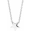 14K White Star 16-18" Necklace - Siddiqui Jewelers