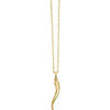 14K Yellow 21.7 x 4.2 mm Italian Horn 16-18" Necklace - Siddiqui Jewelers