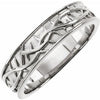 Sterling Silver 6 mm Thorn Design Band Size 10 - Siddiqui Jewelers