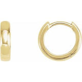 14K Yellow 10 mm Hoop Earrings Siddiqui Jewelers