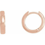 14K Rose 14 mm Hoop Earrings Siddiqui Jewelers