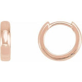 14K Rose 11.5 mm Hoop Earrings Siddiqui Jewelers