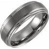 Tungsten 8 mm  Double Edge Band Size 10 - Siddiqui Jewelers