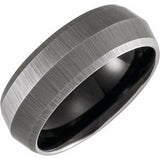 Tungsten 8 mm Knife Edge Band Size 12 with Satin Finish - Siddiqui Jewelers