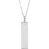 14K White 20x5 mm Bar 16-18" Necklace - Siddiqui Jewelers