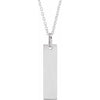 Sterling Silver 20x5 mm Bar 16-18" Necklace - Siddiqui Jewelers