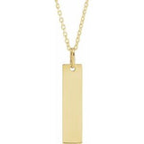 14K Yellow 20x5 mm Bar 16-18" Necklace - Siddiqui Jewelers