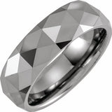 Tungsten 7 mm  Faceted Band Size 8 - Siddiqui Jewelers