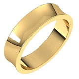14K Yellow 5 mm Concave Light Band Size 10 - Siddiqui Jewelers