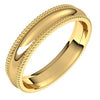 14K Yellow 4 mm Beaded Comfort-Fit Band Size 11 - Siddiqui Jewelers
