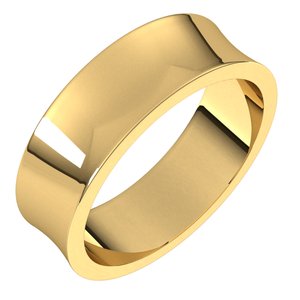 14K Yellow 6 mm Concave Light Band Size 11 - Siddiqui Jewelers