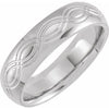 14K White 6 mm Infinity Patterned Band Size 10.5 - Siddiqui Jewelers