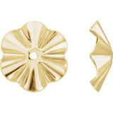 14K Yellow 7.8 mm OD Buttercup Earring Jackets - Siddiqui Jewelers