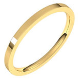 14K Yellow 1.5 mm Flat Comfort Fit Light Band Size 5.5 - Siddiqui Jewelers