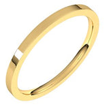 14K Yellow 1.5 mm Flat Comfort Fit Light Band Size 7 - Siddiqui Jewelers