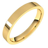 14K Yellow 3 mm Flat Comfort Fit Light Band Size 8.5 - Siddiqui Jewelers