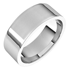 10K White 7 mm Flat Comfort Fit Light Band Size 10 - Siddiqui Jewelers