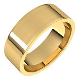 14K Yellow 7 mm Flat Comfort Fit Light Band Size 9.5 - Siddiqui Jewelers