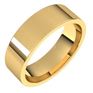 10K Yellow 6 mm Flat Comfort Fit Light Band Size 11 - Siddiqui Jewelers