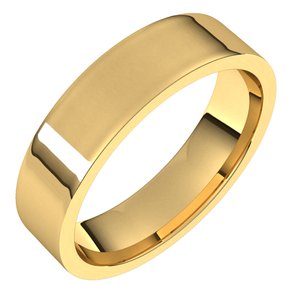 10K Yellow 5 mm Flat Comfort Fit Light Band Size 9.5 - Siddiqui Jewelers