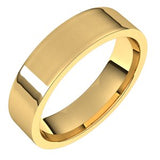 14K Yellow 5 mm Flat Comfort Fit Light Band Size 10.5 - Siddiqui Jewelers