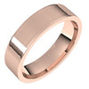 18K Rose 5 mm Flat Comfort Fit Light Band Size 10.5 - Siddiqui Jewelers