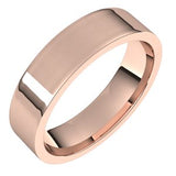 18K Rose 5 mm Flat Comfort Fit Light Band Size 10.5 - Siddiqui Jewelers