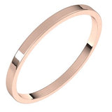 14K Rose 1.5 mm Flat Ultra-Light Band Size 7 - Siddiqui Jewelers