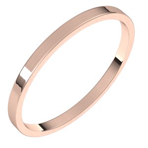 14K Rose 1.5 mm Flat Ultra-Light Band Size 6.5 - Siddiqui Jewelers