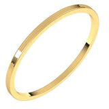 14K Yellow 1 mm Flat Ultra Light Band Size 7 - Siddiqui Jewelers