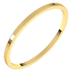 10K Yellow 1 mm Flat Ultra-Light Band Size 7 - Siddiqui Jewelers