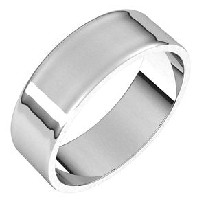 10K White 6 mm Flat Ultra Light Band Size 7 - Siddiqui Jewelers