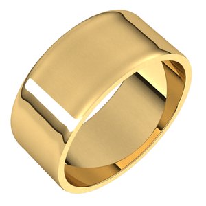 10K Yellow 8 mm Flat Ultra-Light Band Size 5 - Siddiqui Jewelers