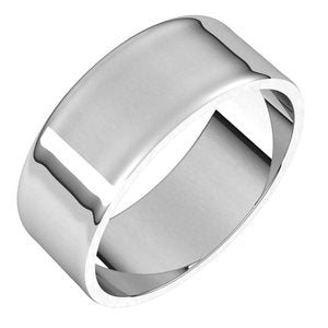 10K White 7 mm Flat Ultra-Light Band Size 7 - Siddiqui Jewelers
