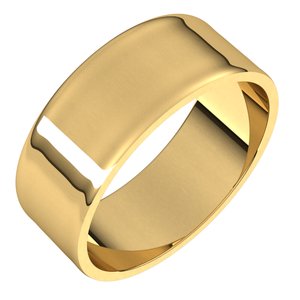 10K Yellow 7 mm Flat Ultra-Light Band Size 10 - Siddiqui Jewelers