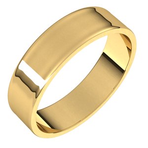 14K Yellow 5 mm Flat Ultra-Light Band Size 8.5 - Siddiqui Jewelers