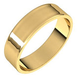14K Yellow 5 mm Flat Ultra-Light Band Size 7.5 - Siddiqui Jewelers