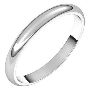 Sterling Silver 2.5 mm Half Round Band Size 6 - Siddiqui Jewelers