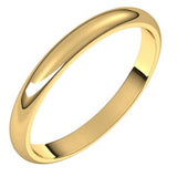 10K Yellow 2.5 mm Half Round Band Size 6 - Siddiqui Jewelers