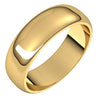 10K Yellow 6 mm Half Round Band Size 6 - Siddiqui Jewelers