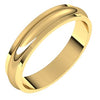 14K Yellow 4 mm Half Round Edge Band Size 9 - Siddiqui Jewelers