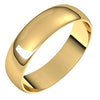 14K Yellow 5 mm Half Round Ultra-Light Band Size 7.5 - Siddiqui Jewelers